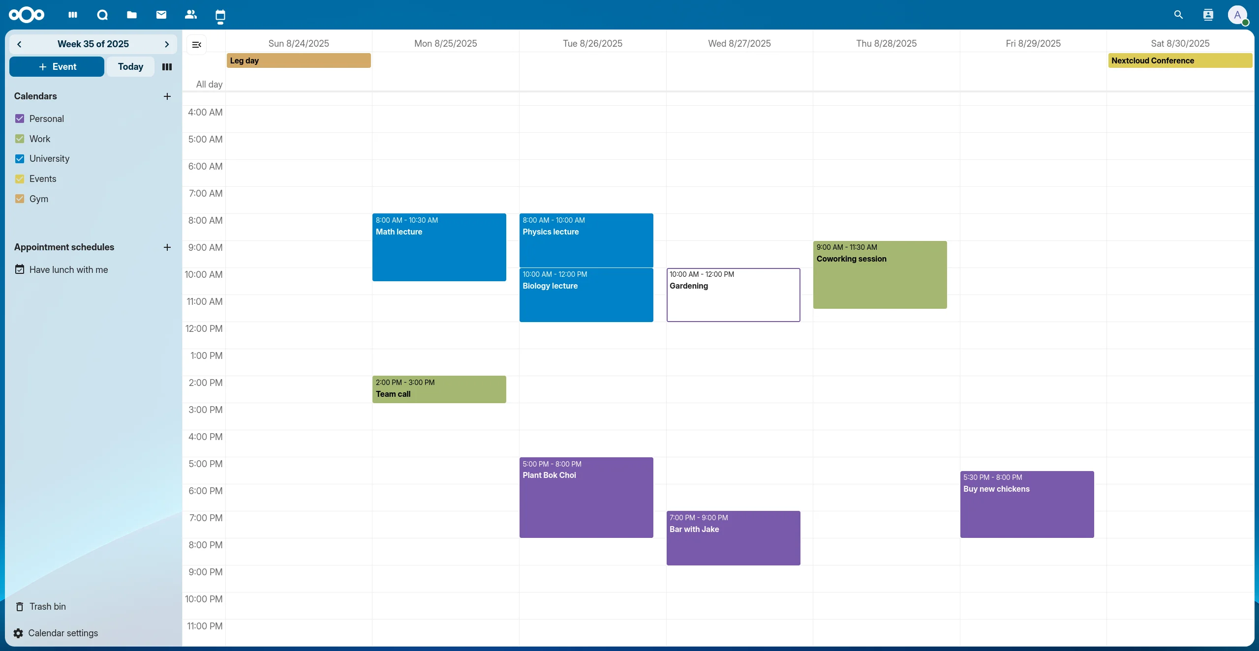 Nextcloud Calendar