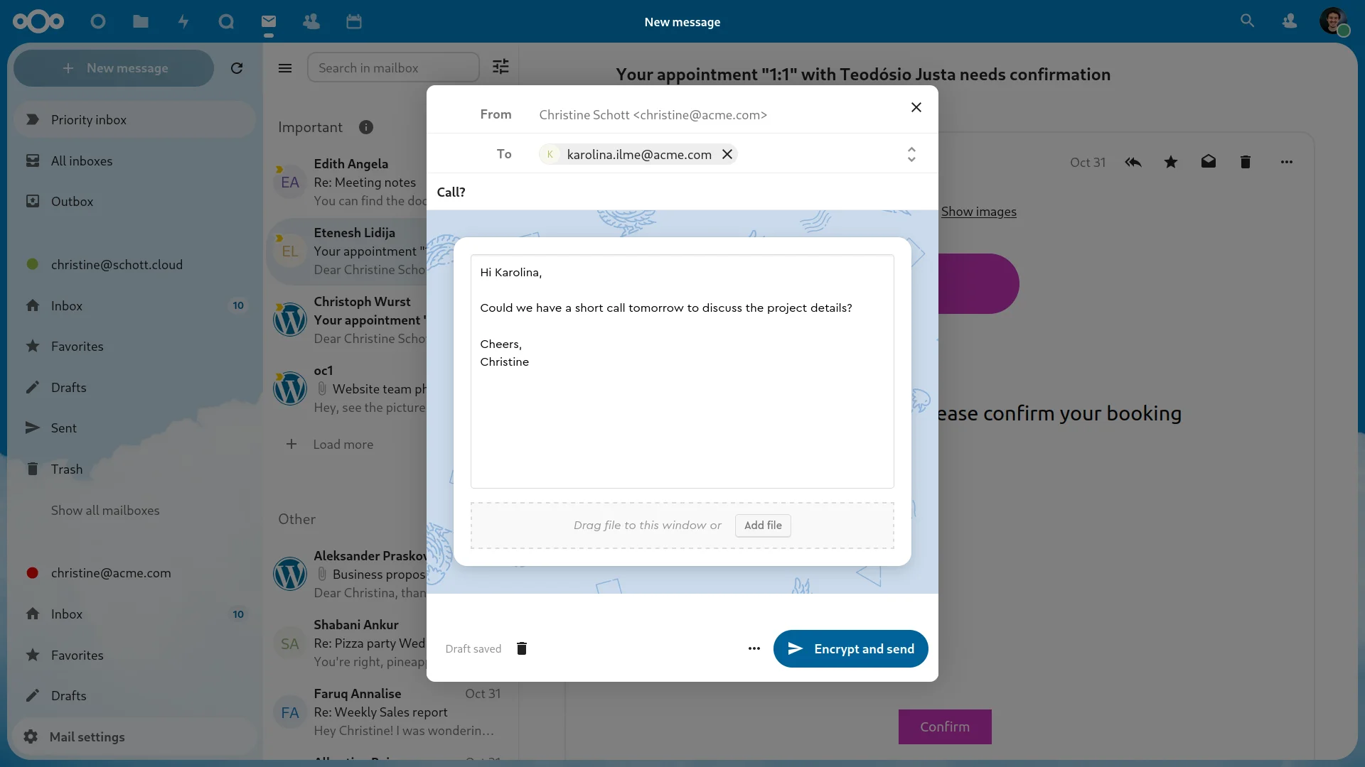 Client courriel Nextcloud Mail